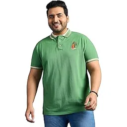 bigbanana Men's Plus Size Regular Fit Polo T-Shirt(Lomp,Green,6XL)-picture-20