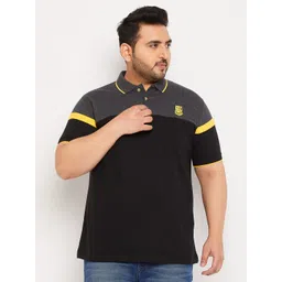 bigbanana Plus Size Colourblocked Polo Collar Bio Finish Pure Cotton T-shirt-picture-29