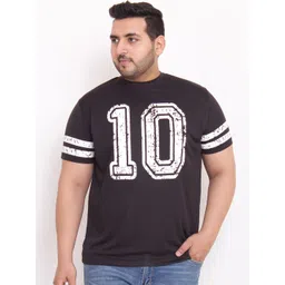 bigbanana Plus Size Men Black Printed Round Neck T-shirt-picture-31