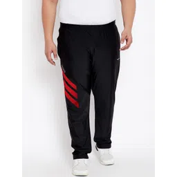 bigbanana Plus Size Men Black Solid Straight-Fit Trackpant-picture-36