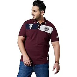 bigbanana Plus Size Men's Regular Fit Colorblock Polo Tshirt-picture-30