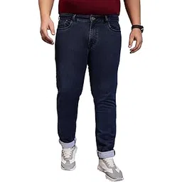 bigbanana Plus Size Men's Regular Fit Solid Jeans-picture-33