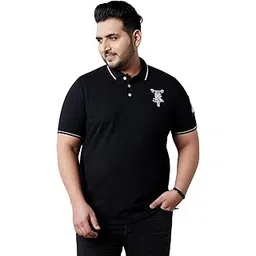 bigbanana Plus Size Men's Regular Fit Solid Polo Tshirt-picture-43