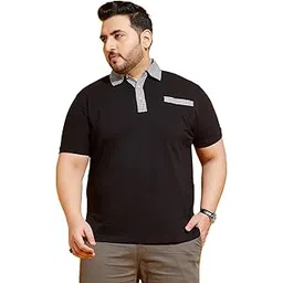 bigbanana Plus Size Men's Regular Fit Solid Polo Tshirt-picture-38