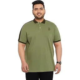 bigbanana Plus Size Men's Regular Fit Solid Polo Tshirt-picture-12