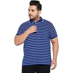 bigbanana Plus Size Men's Regular Fit Striped Polo Tshirt-picture-31