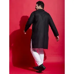 bigbanana Men Solid Cotton Blend Straight Kurta image 2