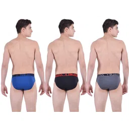 bigboss Pack of 3 Cotton Double Pouch Support Solid Men Brief image 4