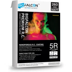 bigfalcon Premium Matt (Luster) 260 GSM 5R Size (5x7 Inch) 25 Sheet RC Photo Paper Waterproof Inkjet Photo Paper for all Inkjet Printer 5R (5x7 inch) 260 gsm Photo Paper-picture-11