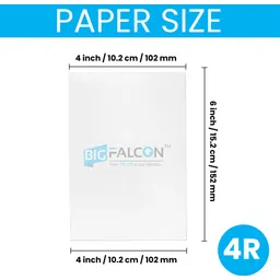 bigfalcon Premium 260 GSM 4R Size (4X6 inch) 50 Sheet Matt (Luster) RC Resin Coated Waterproof Inkjet Photo Paper for all Inkjet Printer 4R (102x152mm) 260 gsm Photo Paper image 2