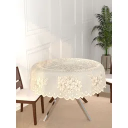 BIGGER FISH Beige Printed Cotton 6 Seater Table Cover-picture-28