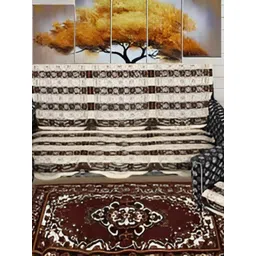 BIGGER FISH Brown 10 Pieces 3 Seater Sofa Cover-picture-16