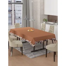 BIGGER FISH Brown Anti-Skid Rectangle 6-Seater Velvet Table Cover-picture-39