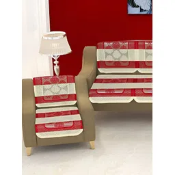 BIGGER FISH Maroon 10 Pieces 5 Seater Sofa Covers-picture-27