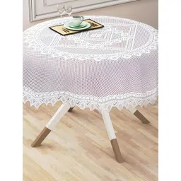 BIGGER FISH White Embroidered 2-Seater Table Cover-picture-14