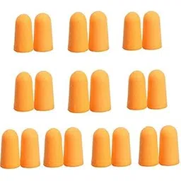 BIGHUB 10 Pairs/Pack Soft Orange Foam Ear Plugs Tapered Travel Sleep Noise Prevention Earplugs-picture-13