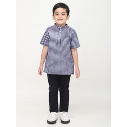 Biglilpeople Boys Standard Opaque Checked Casual Shirt-picture-10