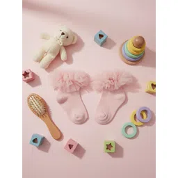 Biglilpeople Girls Ribbed Knit Ankle-Length Frilled Socks-picture-23