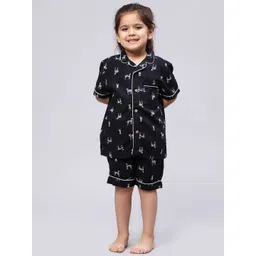 Biglilpeople Kids Conversational Printed Pure Cotton Night Suit-picture-13
