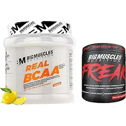 Bigmuscles Nutrition Real BCAA [50 Servings, Lemony], Pack of 1 & Bigmuscles Nutrition Freak Pre-Workout Sex on the Beach [15 Servings, 90g]-picture-20