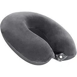 Billebon Cool Gel Infused Memory Foam Travel Neck Pillow with Magnetic Fabric Luxury Neck Support Pillow for Comfortable Travel, Washable Removable Cover (Grey)-picture-11