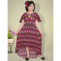 Billion Girl Floral Print Flutter Sleeve Maxi Dress-picture-58