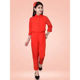 Billion Girls Shirt Collar Basic Jumpsuit-picture-12