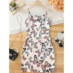 Billion Kids-Girls Pink Printed Polyester Bodycon Dresses-picture-15