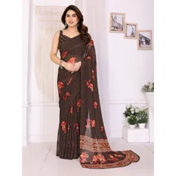 BilloRani Floral Printed Pure Chiffon Saree-picture-18