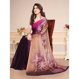 BilloRani Floral Printed Pure Chiffon Saree-picture-10