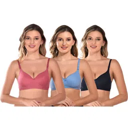 bilqis Pack of 3 Women Full Coverage Non Padded Bra-picture-24