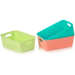 bimex Plastic Fruits Vegetables, Toys, Stationary items(25x16.5x9 cm) Storage Basket-picture-22