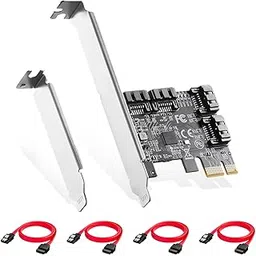Binardat 4-Port PCIe X1 SATA Card 6Gbps, Windows 10/11, Includes 4 SATA Cables & Low Profile Bracket-picture-14