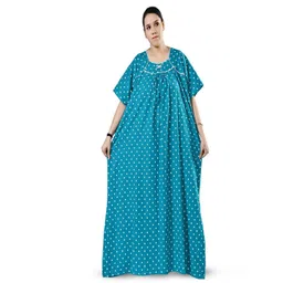 Bindass Female Collection Printed Maxi Nightdress-picture-12