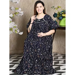 Bindass Female Collection Printed Maxi Nightdress-picture-31