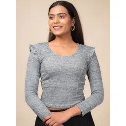 Bindigasm's Advi Women Round Neck Stretchable Slip On Top-picture-27