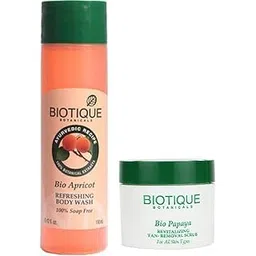 Biotique Combo of Apricot Body Wash and Papaya Scrub (642)-picture-54