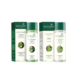 Biotique Unisex Bio Sustainable Set of Morning Nectar Skin Lotion & Cucumber Toner-image-2