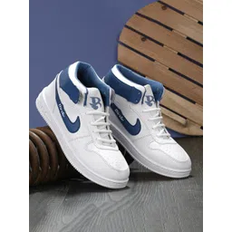 BIRDE Men Blue Colourblocked Sneakers-picture-37