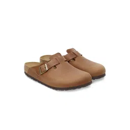 Birkenstock Boston Unisex Leather Orthotic Friendly Round Toe Clogs-picture-49