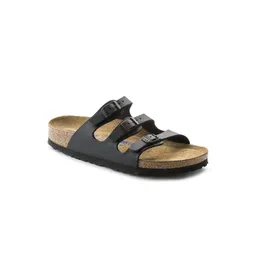Birkenstock Women Black Solid Florida Birko-Flor Comfort Narrow Width Open Toe Flats-picture-14