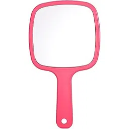 birmon Single-Sided Makeup Handheld Mirror | Square Shape Makeup Mirror Transparent Colored | Magnifying Portable Bright Glass with Hanging Hole Handle Mirror for Trip (Color : Multi)-picture-38