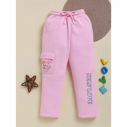 Biskid Girls Printed Self Love Text Cotton Mid-Rise Track Pant-picture-41