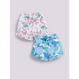 Biskid Pack Of 2 Girls Floral Printed Hot Pants Shorts-picture-50