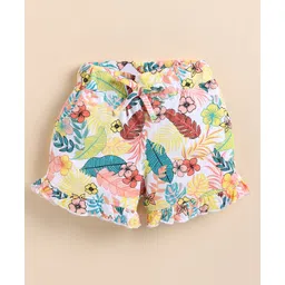 Biskid Sinker Floral & Leaves Printed Shorts - Multi Colour-picture-12