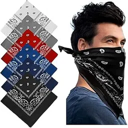bismaadh Bandana Head Scarf, Headband Multifunctional Cotton Paisley Print Neckerchiefs Fashion Hair Accessory for Outdoor Sports-picture-33