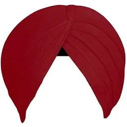 bismaadh Men's 6.5 Meter with Silai Sikh/Punjabi Turban Pagri Dastar (Pack of 1) (Turban RM with Silai-6.5_Reddish Maroon_Free Size)-picture-40