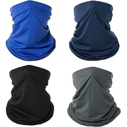 bismaadh Multifunctional Headwear 4 Pack Face Coverings Bandana Face Mask Bandanas for Men & Women Windproof Neck Gaiter Scarf for Cycling-picture-50