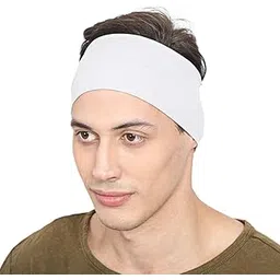 bismaadh Workout Headband for Women & Men - Wide, Moisture Wicking & Non-Slip Exercise Hairband or Sports Sweatband - Keep Your Hair in Place - Performance Stretch & Ideal for Running & Yoga (White)-picture-13