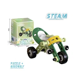 BitFeex Soft Rubber Block Assembly Vehicle Practical Ability Improves Imagination Enhances Creativity Building Blocks for Children Engineering Vehicle Toy DIY Assembled STEM Educational Toy for Toddlers Children-Green-picture-14